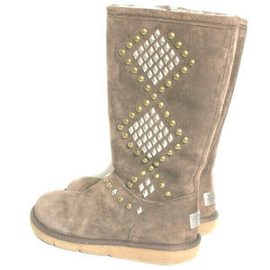 Ugg Brown Espresso Studded Avondale Boots 8